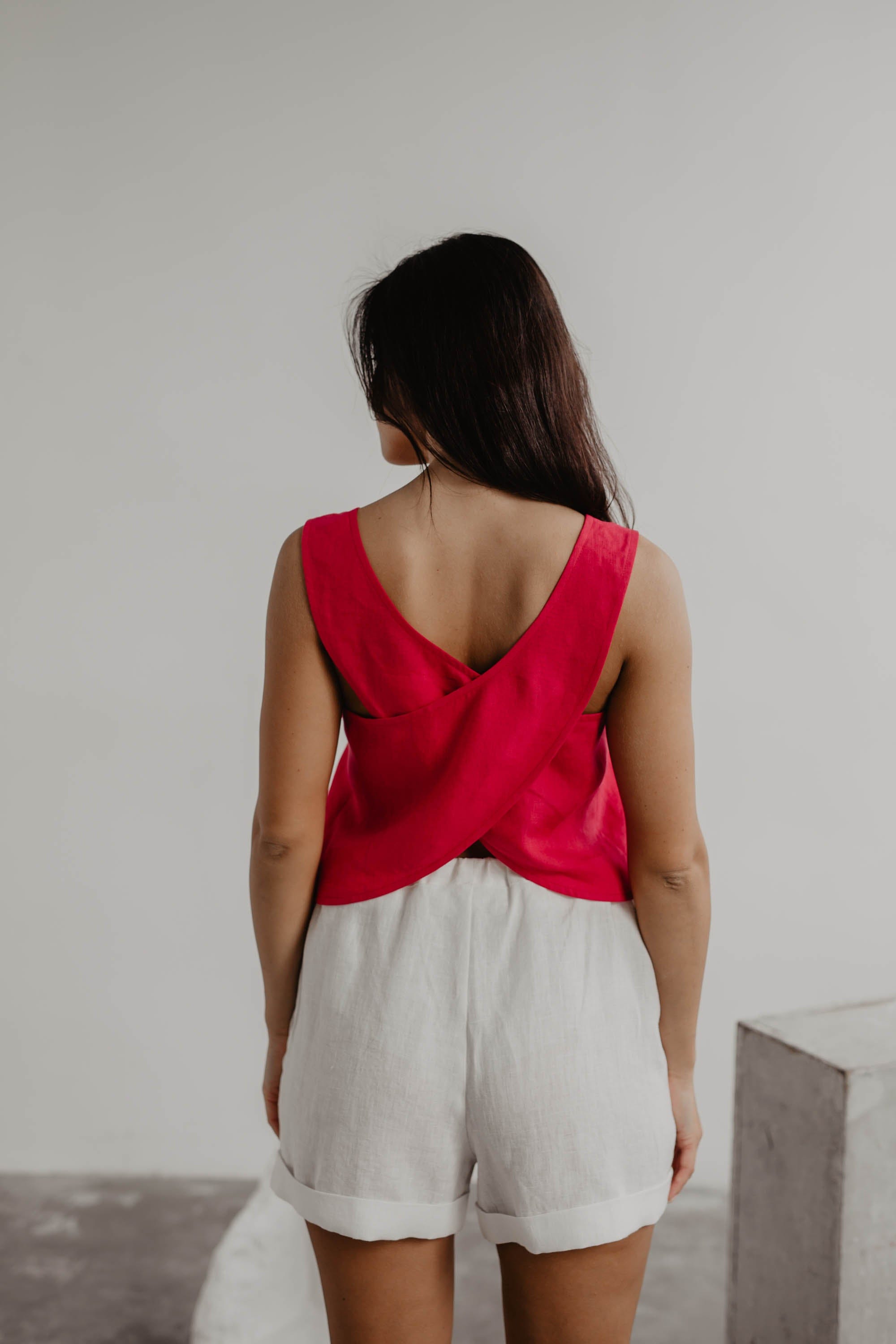 AmourLinen Linen bottom S / Sage Green Linen shorts MIA Sage Green S Linen shorts MIA Sage Green S